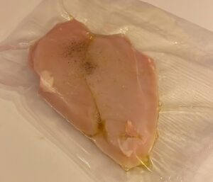 Vacuum-sealed chicken