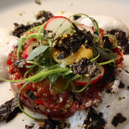 Asian steak tartare with coconut, ginger and soy